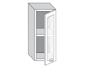 1.30.3 Шкаф настенный (h=720) на 300мм с 1-ой стекл. дверцей в Сатке - satka.mebel74.com | фото