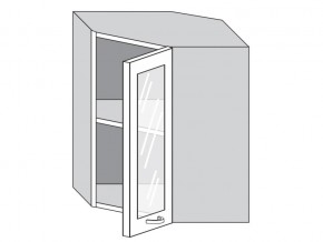 1.60.3у Шкаф настенный (h=720) угловой на 600мм со стекл. дверцей в Сатке - satka.mebel74.com | фото