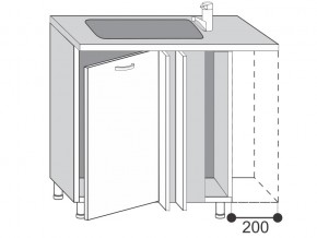 2.10.1ум Шкаф-стол под врезную мойку, УНИ в Сатке - satka.mebel74.com | фото