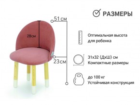 Детский мягкий стул Stumpa пудровый в Сатке - satka.mebel74.com | фото 2