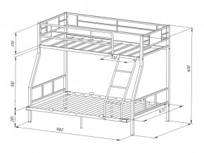 Двухъярусная кровать Гранада-1 140 Коричневый в Сатке - satka.mebel74.com | фото 2