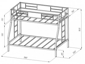 Двухъярусная кровать Гранада Черная в Сатке - satka.mebel74.com | фото 2