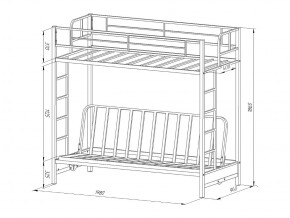 Двухъярусная кровать с диваном Мадлен ЯЯ Серый-пифагор в Сатке - satka.mebel74.com | фото 5