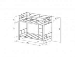 Двухъярусная кровать Севилья 2 Я Черная в Сатке - satka.mebel74.com | фото 2