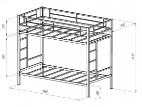 Двухъярусная кровать Севилья Черная в Сатке - satka.mebel74.com | фото 2