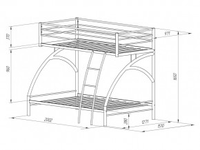 Двухъярусная кровать Виньола 2 Черная в Сатке - satka.mebel74.com | фото 2