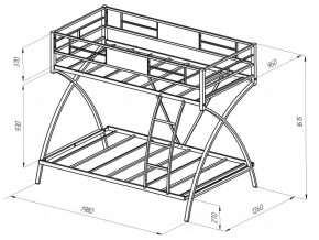 Двухъярусная кровать Виньола Черная в Сатке - satka.mebel74.com | фото 2