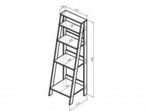 Этажерка Лофт белый в Сатке - satka.mebel74.com | фото 2