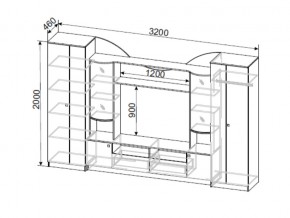 Гостиная МГС 8 Дуб Венге/Ясень Анкор светлый в Сатке - satka.mebel74.com | фото 3