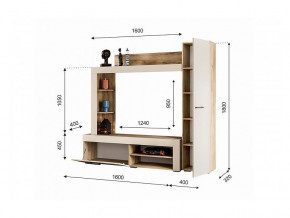 Гостиная Николь дуб крафт серый/софт айвори в Сатке - satka.mebel74.com | фото 2