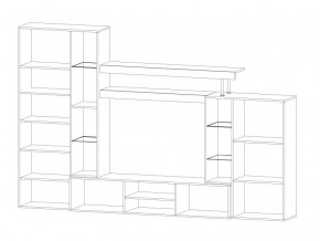 Гостиная Онтарио дуб крафт/белый в Сатке - satka.mebel74.com | фото 2