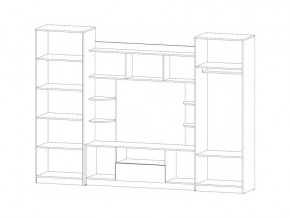 Гостиная Палермо дуб крафт/белый в Сатке - satka.mebel74.com | фото 2