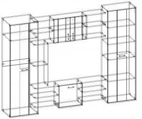 Гостиная Прага венге/дуб белфорт в Сатке - satka.mebel74.com | фото 2