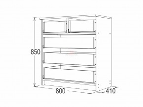 Комод 8 фант венге-млечный дуб в Сатке - satka.mebel74.com | фото 2