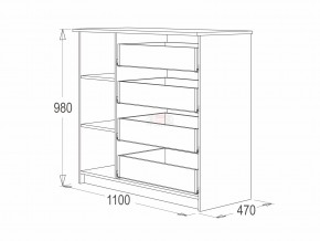 Комод 9 фант венге-млечный дуб в Сатке - satka.mebel74.com | фото 2