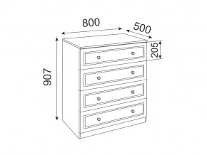 Комод Беатрис модуль 5 Дуб млечный в Сатке - satka.mebel74.com | фото 2