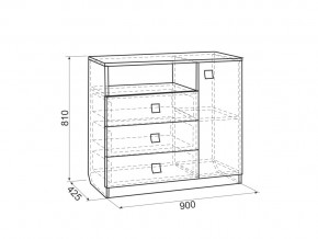 Комод Форсаж дуб крафт золотой/белый в Сатке - satka.mebel74.com | фото 2