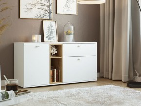 Комод Ланс К101 белый/дуб бунратти в Сатке - satka.mebel74.com | фото