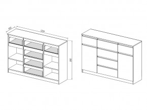 Комод Мори МК1200.4/2 Белый в Сатке - satka.mebel74.com | фото 3