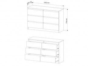 Комод Мори МК1200.6 Графит в Сатке - satka.mebel74.com | фото 2