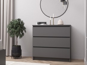 Комод Мори МК800.1/3 с 3 ящиками Графит в Сатке - satka.mebel74.com | фото 1