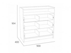 Комод Оттавия НМ 011.04 Антрацит в Сатке - satka.mebel74.com | фото 2