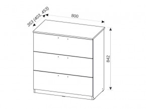 Комод с 3-мя ящиками 350 Эконика в Сатке - satka.mebel74.com | фото 2