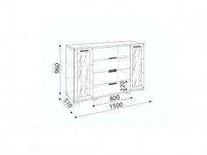 Комод витрина М11 Мармарис в Сатке - satka.mebel74.com | фото 2