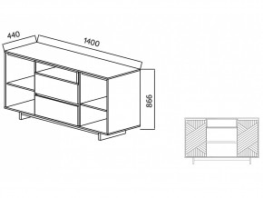 Комодино Moderno-1400 Ф3 в Сатке - satka.mebel74.com | фото 4