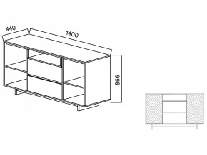 Комодино Moderno-1400 Ф4 в Сатке - satka.mebel74.com | фото 4