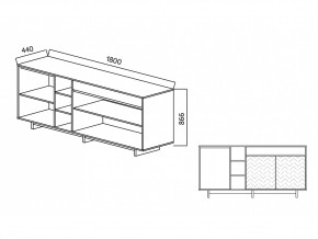 Комодино Moderno-1800 Ф1 в Сатке - satka.mebel74.com | фото 2