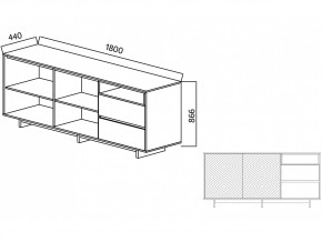 Комодино Moderno-1800 В-1 Ф4 в Сатке - satka.mebel74.com | фото 4