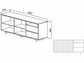 Комодино Moderno-1800 В-1 Ф5 в Сатке - satka.mebel74.com | фото 4