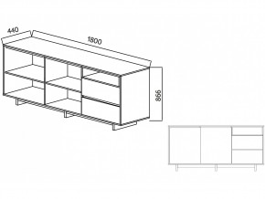 Комодино Moderno-1800 В-1 Ф6 в Сатке - satka.mebel74.com | фото 4