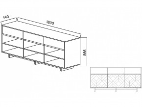 Комодино Moderno-1800 В-2 Ф2 в Сатке - satka.mebel74.com | фото 4