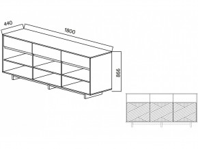 Комодино Moderno-1800 В-2 Ф3 в Сатке - satka.mebel74.com | фото 4