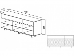 Комодино Moderno-1800 В-2 Ф4 в Сатке - satka.mebel74.com | фото 4