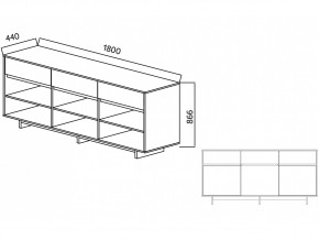 Комодино Moderno-1800 В-2 Ф6 в Сатке - satka.mebel74.com | фото 5