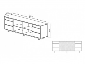 Комодино Moderno-2200 Ф4 в Сатке - satka.mebel74.com | фото 4