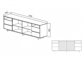 Комодино Moderno-2200 Ф5 в Сатке - satka.mebel74.com | фото 4