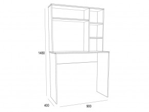 Компьютерный стол-стеллаж ST05 Дуб сонома в Сатке - satka.mebel74.com | фото 2