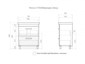 Комплект мебели в ванную Nova 700 2 ящика в Сатке - satka.mebel74.com | фото 5