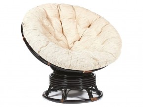 Кресло-качалка Papasan w 23/01 B с подушкой Antique brown, ткань Старт в Сатке - satka.mebel74.com | фото