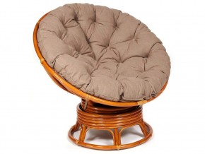 Кресло-качалка Papasan w 23/01 B с подушкой Cognac, экошерсть Коричневый в Сатке - satka.mebel74.com | фото