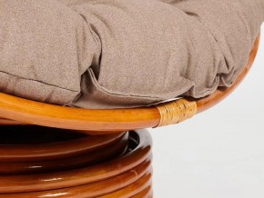 Кресло-качалка Papasan w 23/01 B с подушкой Cognac, экошерсть Коричневый в Сатке - satka.mebel74.com | фото 2