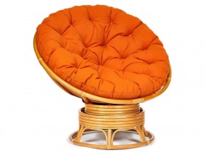 Кресло-качалка Papasan w 23/01 B с подушкой Honey, ткань Оранжевый в Сатке - satka.mebel74.com | фото