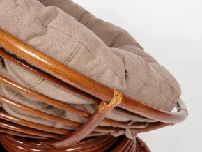 Кресло-качалка Papasan w 23/01 B с подушкой Pecan, экошерсть Коричневый в Сатке - satka.mebel74.com | фото 3