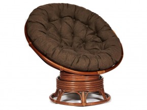 Кресло-качалка Papasan w 23/01 B с подушкой Pecan, ткань Коричневый в Сатке - satka.mebel74.com | фото