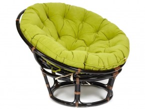 Кресло Papasan 23/01 W с подушкой Antique brown, флок Олива в Сатке - satka.mebel74.com | фото