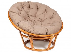 Кресло Papasan 23/01 W с подушкой Cognac, экошерсть Коричневый в Сатке - satka.mebel74.com | фото